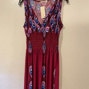 Beautiful BOHO Jon & Anna Magenta and Blue Maxi Dress